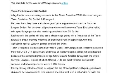 ERSA Welwyn Results